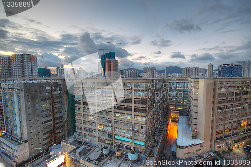 Image of downtown city and old building 