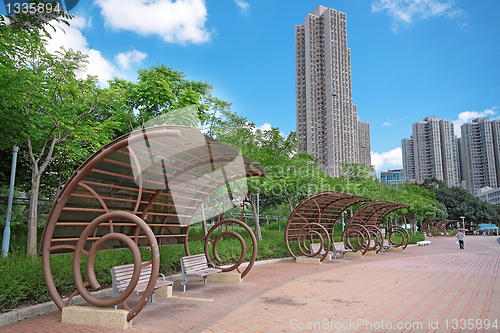 Image of Summer day in public city park 