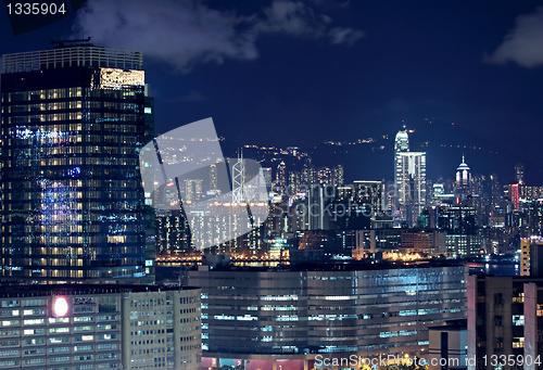 Image of Hong Kong downtown at night
