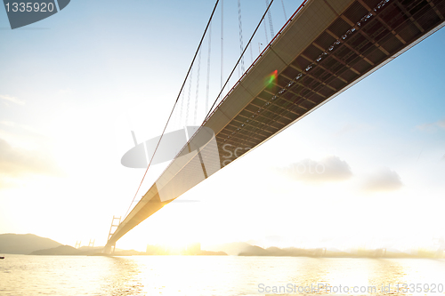 Image of bridge at sunset moment