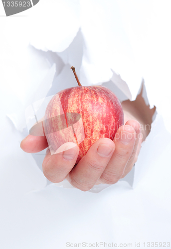Image of Hand with an apple