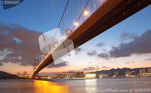 Image of Tsing ma bridge sunset,Hongkong