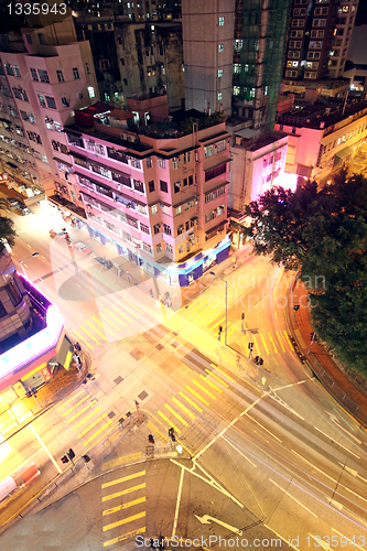 Image of Hong Kong downtown at night 