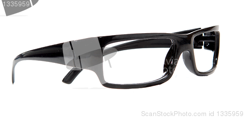 Image of black glasses on a white background 