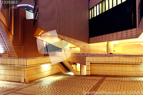 Image of modern hall in city downtown night