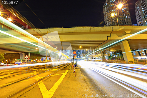 Image of modern city at night