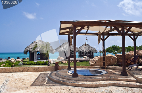 Image of Spa and massage huts.