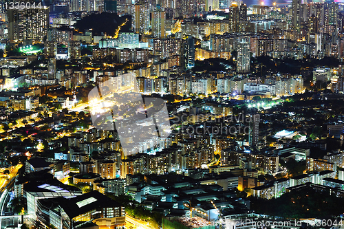 Image of Hong Kong downtown at night