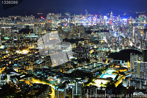 Image of hong kong city at night