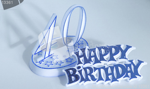 Image of 40th birthday in blue