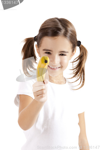 Image of Girl shoot with a banana