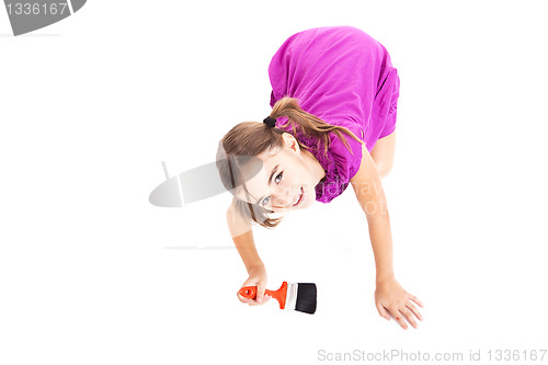 Image of Child with a paint-brush