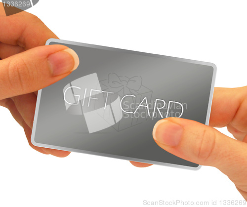 Image of gift card hands