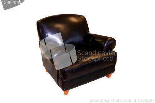 Image of black leather chair