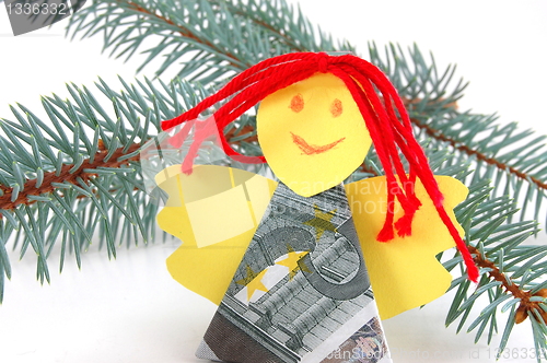 Image of Angel made of money