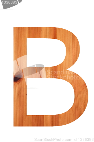 Image of wood alphabet  B