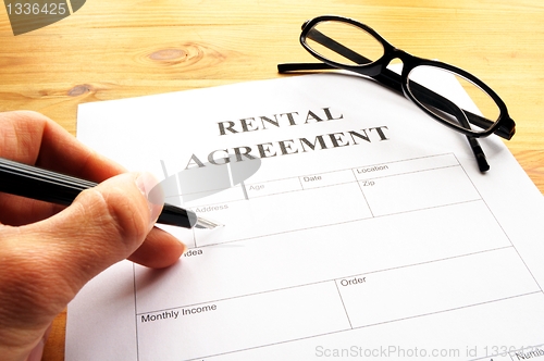 Image of rental agreement