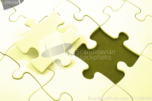 Image of blank puzzle with missing piece