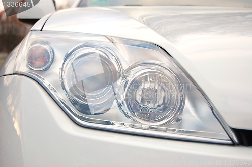 Image of headlight of a car