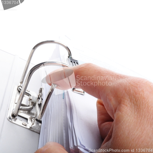 Image of hand and folder