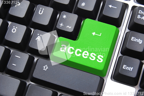 Image of green access button
