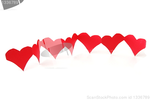 Image of red hearts showing love