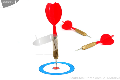 Image of Dart arrow hit the target