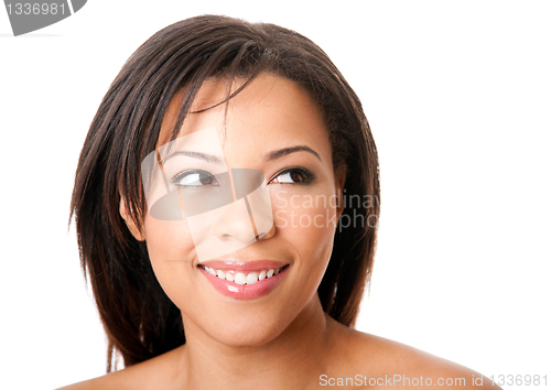 Image of Beautiful happy woman face