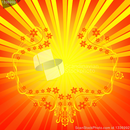 Image of Orange background with rays