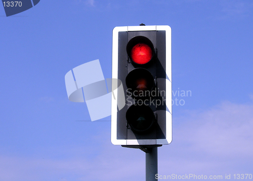 Image of traffic light on red