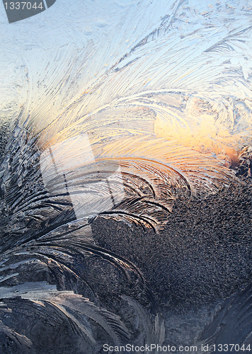 Image of ice patterns and sunlight texture