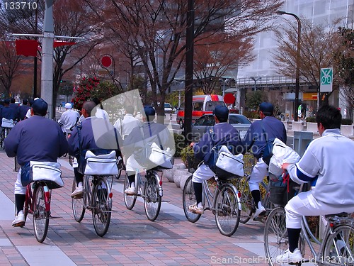 Image of Japanese schoolboys group