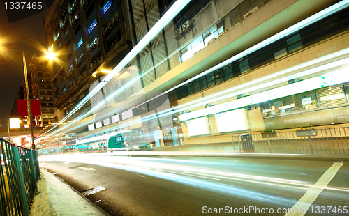 Image of Road and traffic in downtown area of Hong Kong 