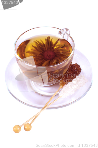 Image of Transparent cup of Chinese tea