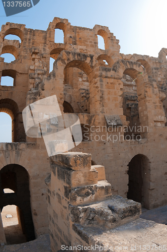 Image of Tunisian Colosseum - dilapidated arches