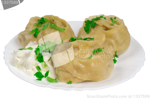 Image of Cooked dumplings on a plate