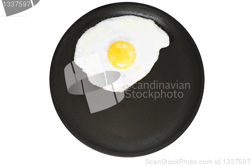 Image of Fried eggs on a frying pan