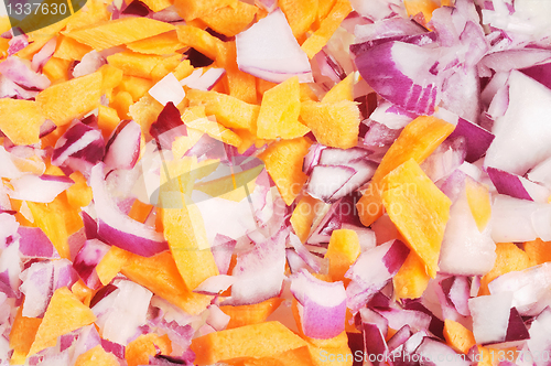 Image of Chopped  red  onion  and  carrot