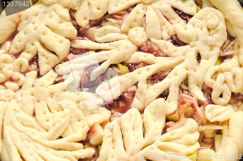 Image of Pie with decorative ornaments