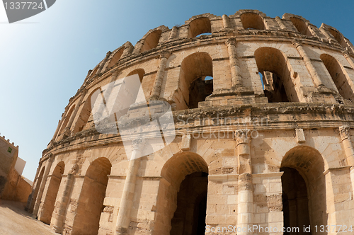 Image of Tunisian Colosseum - dilapidated arches