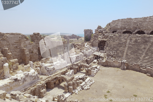 Image of The ruins of the ancient amphitheater. Turkey
