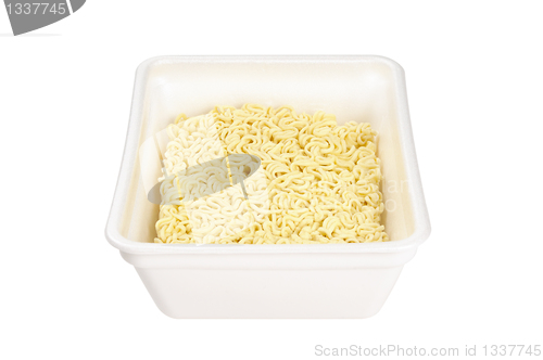 Image of Instant noodles in a foam plate