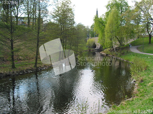 Image of Akerselva - river in Oslo, Norway