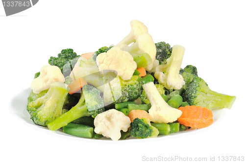 Image of Cauliflower, broccoli, carrots and beans