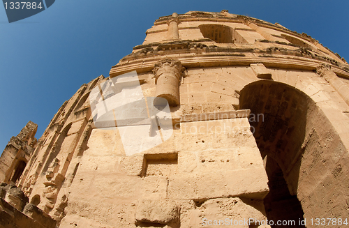 Image of Tunisian Colosseum - dilapidated arches