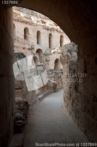 Image of Tunisian Colosseum - dilapidated arches