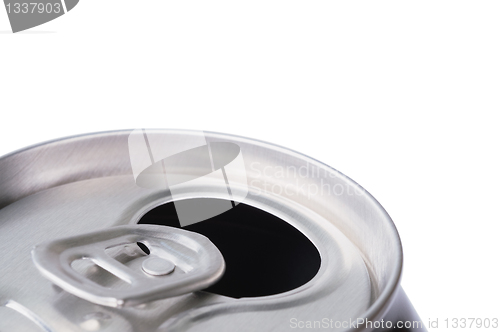 Image of Opened aluminum can for soft drinks or beer