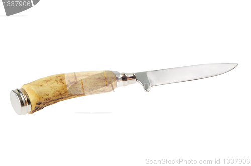 Image of Vintage hunting knife with a bone handle