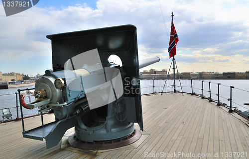 Image of St. Petersburg. Russia. Landmark cruiser "Aurora"