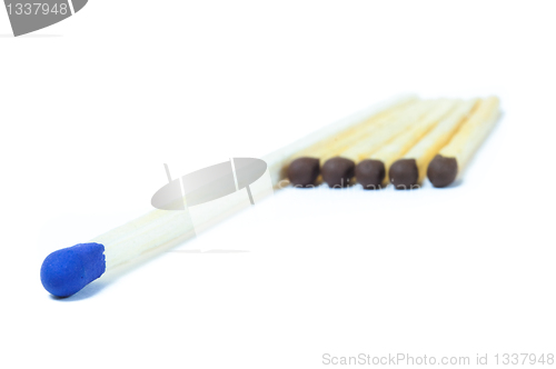 Image of A number of identical matches and one which differ